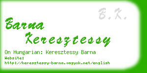 barna keresztessy business card